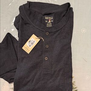 RedHead Men's Charcoal Long Sleeve Henley